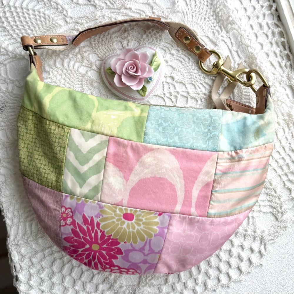 Y2k Coach Hamptons Patchwork Quilted Shoulder Bag… - image 2